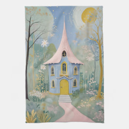 Paño De Cocina Postales encantadas para vacaciones en cabaña