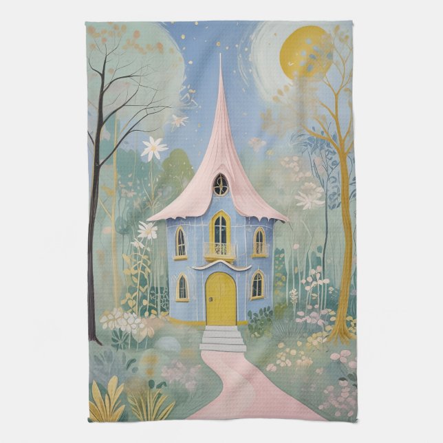 Paño De Cocina Postales encantadas para vacaciones en cabaña (Vertical)