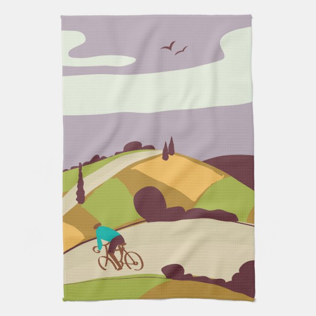 Paño De Cocina Poster de ciclismo de época (Vertical)