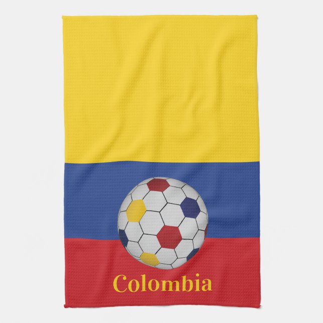 Paño De Cocina Póster de fútbol de Colombia (Vertical)