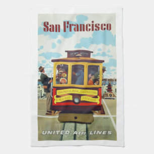 Paño De Cocina poster de la aerolínea del teleférico de San Franc