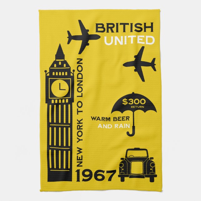 Paño De Cocina Poster de Nostalgic Retro Airline (Vertical)