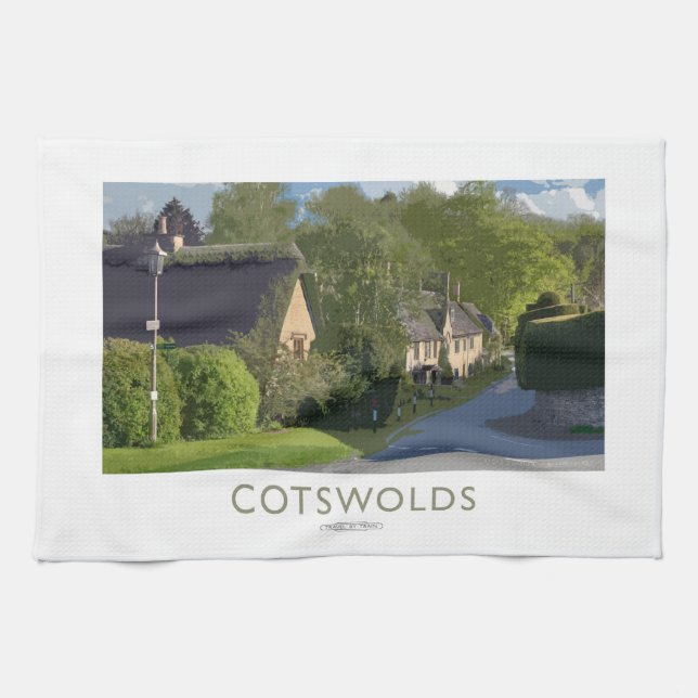 Paño De Cocina Poster del Ferrocarril Cotswolds (Horizontal)