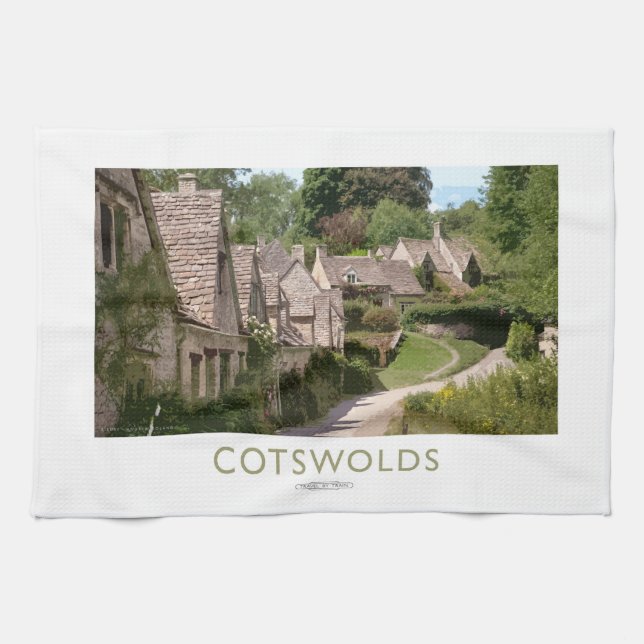 Paño De Cocina Poster del ferrocarril de Cotswolds (Horizontal)