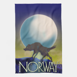 Paño De Cocina Póster del lobo de Noruega