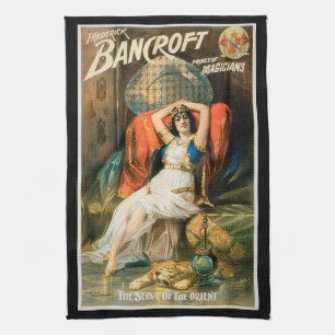 Paño De Cocina Póster Mágico Antiguo, Mago Frederick Bancroft