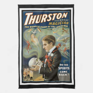 Paño De Cocina Póster Mágico Antiguo, Thurston, El Gran Mago