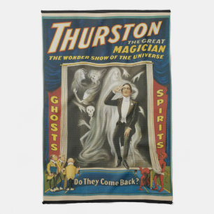 Paño De Cocina Póster Mágico Antiguo, Thurston, El Gran Mago