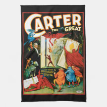 Póster Mágico Vintage, Carter el Grande el Mago