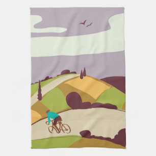 Paño De Cocina Póster vintage de ciclismo