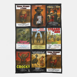 Paño De Cocina Pósters de Películas de Animales Retro Parodiados