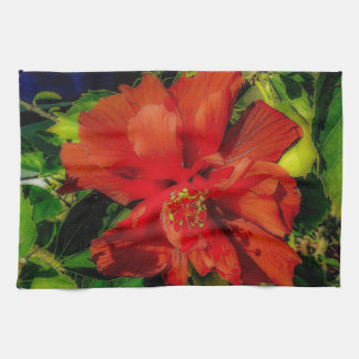 Paño De Cocina Potencia de flor roja