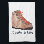 Paño De Cocina Preferiría Estar Senderismo Temático<br><div class="desc">¡¡Prefiero ser excursionista!! ¿Y tú? Echa un vistazo a esta dulce toalla y revisa mi tienda para ver más artículos a juego como camisetas, imanes, llaveros, almohadas, pegatinas y más. Y por supuesto más cosas de campervan y camping también. Personalizar esto con un nombre, tu propio texto o cambia los...</div>