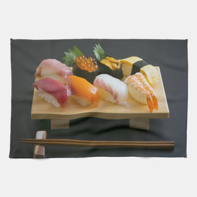 Paño De Cocina Premium Sushi on Traditional Board (Horizontal)