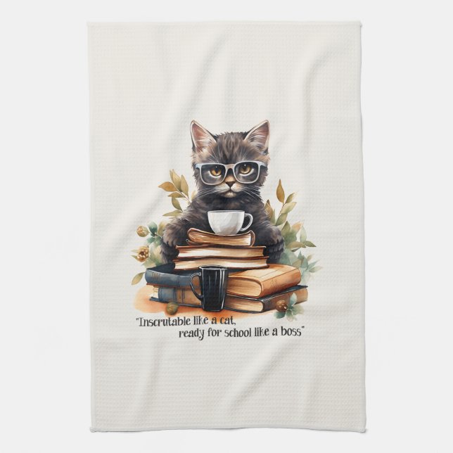 Paño De Cocina Preparado Para La Escuela Como Un Jefe (Vertical)