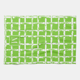 Paño De Cocina Preppy Bamboo – Lime Coastal Monogram