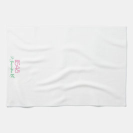 Paño De Cocina Preppy Código postal Dirección de calle personaliz