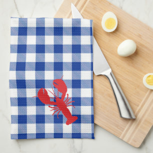 Paño De Cocina Preppy Lobster Bake Buffalo Plaid Grill Cook