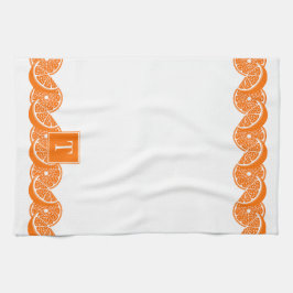 Paño De Cocina Preppy Summer Citrus Orange Slice Border