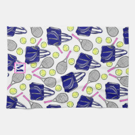 Paño De Cocina Preppy Tennis Navy Monogram