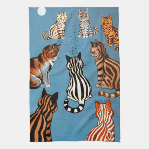 Paño De Cocina Primadonna de la noche, Louis Wain