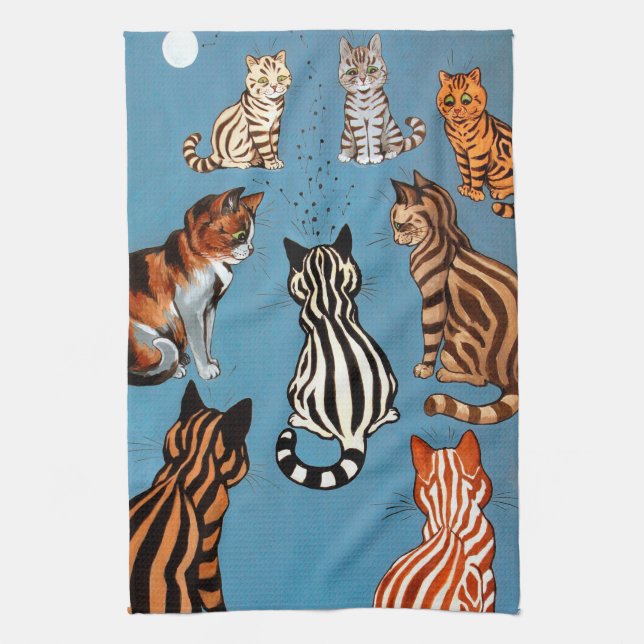 Paño De Cocina Primadonna de la noche, Louis Wain (Vertical)