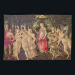 Paño De Cocina Primavera, Alegoría de la Primavera por Sandro Bot<br><div class="desc">Primavera o Alegoría de la Primavera c. 1482 por Sandro Botticelli (1444-1510) es una pintura vintage de arte fino del Renacimiento de mitología naturaleza que presenta un grupo de figuras mitológicas en un bosque o jardín. Alegórica al exuberante crecimiento de la temporada de primavera. Hay seis mujeres, dos hombres y...</div>