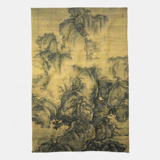 Paño De Cocina Primavera temprana y Guo Xi - China imperial/arte  (Vertical)