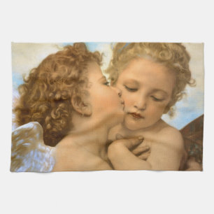 Paño De Cocina Primer beso (detalle de ángel) de Bouguereau