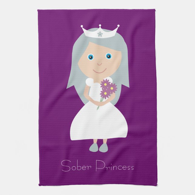 Paño De Cocina Princesa sobria linda Purple (Vertical)