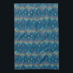 Paño De Cocina Prisiones coloreadas de diamantes geométricos azul<br><div class="desc">Decore su cocina con esta maravillosa toalla geométrica de diamante de arco iris dibujada a mano. ¡Hace un gran regalo para el boda o para el ama de casa! Puede personalizar y agregar texto también. Revisa mi tienda por muchos más colores y patrones!</div>