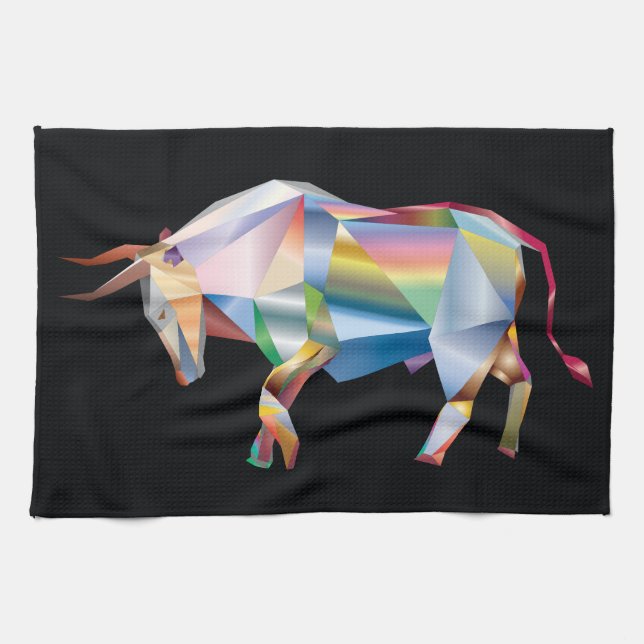 Paño De Cocina Prisma Bull Rainbow Resumen Fab (Horizontal)