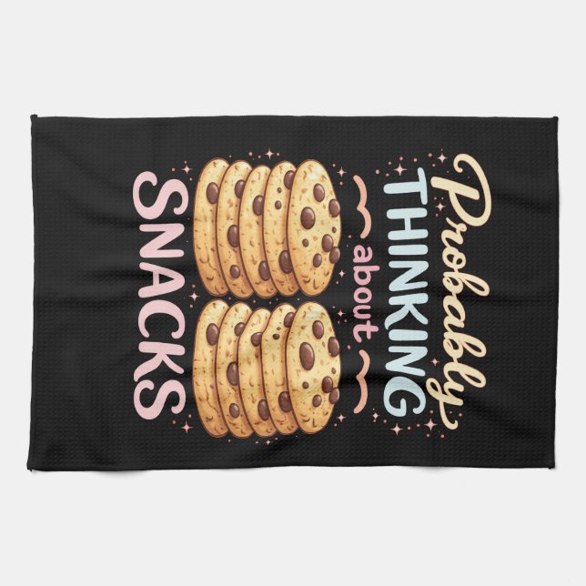 Paño De Cocina Probably Thinking About Snacks Funny  Cute Kitchen (Horizontal)