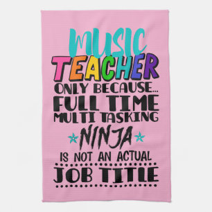 Paño De Cocina Profesor de Música Solo Porque Multitarea a Tiempo