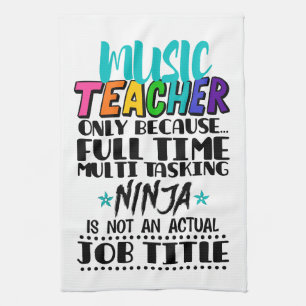 Paño De Cocina Profesor de Música Solo Porque Multitarea a Tiempo