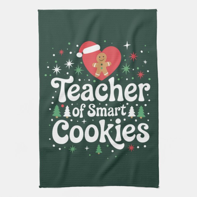 Paño De Cocina Profesor de Navidad de Galletas Inteligentes  (Vertical)