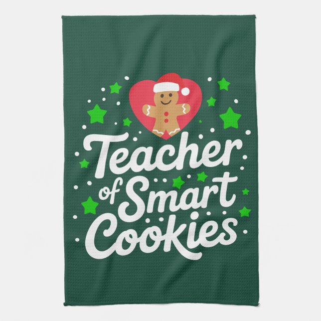 Paño De Cocina Profesor de Navidad de Galletas Inteligentes Vida  (Vertical)