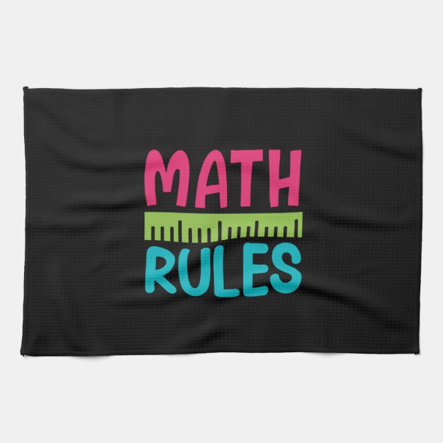Paño De Cocina Profesora de Regalos | Reglas matemáticas (Horizontal)