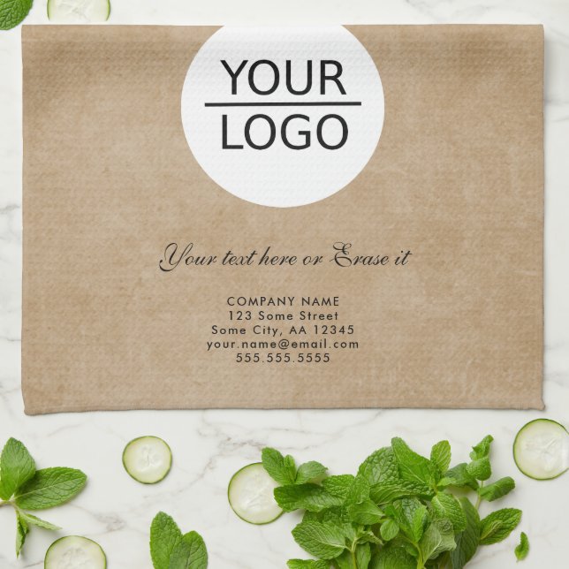Paño De Cocina Promoción de compañía de texto para Personalizado  (Doblado)