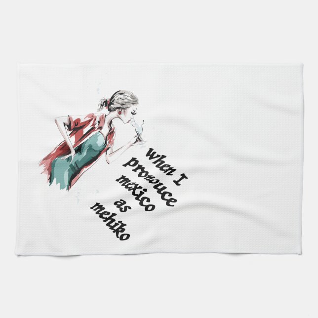 Paño De Cocina Pronunciar a México (Horizontal)