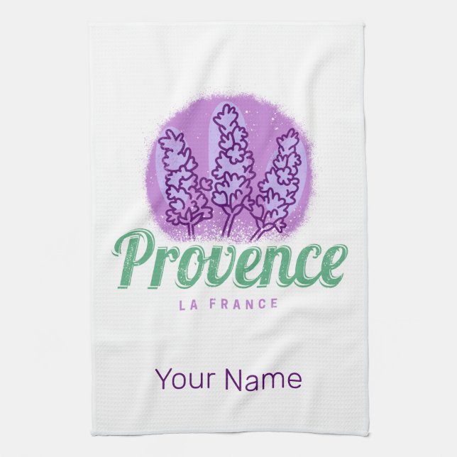 Paño De Cocina Provenza Retro Lavender Riviera Francesa Francia (Vertical)