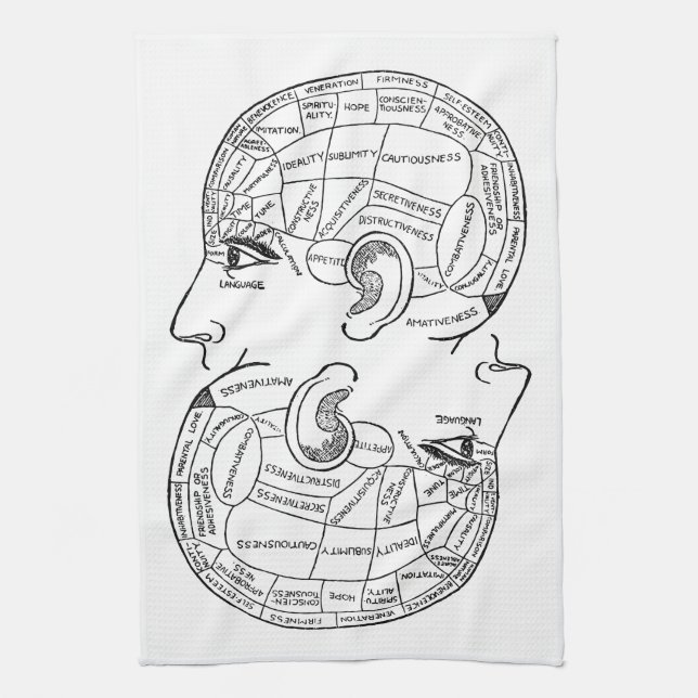 Paño De Cocina Psicología de la neuralogía de la Psicología Vinta (Vertical)