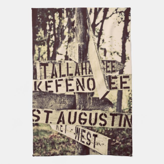 Paño De Cocina Publicación direccional de ciudades de Florida (Vertical)