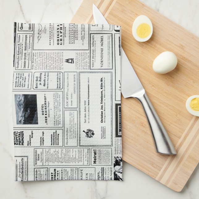 Paño De Cocina Publicidad de época de una revista (Doblado Cuarto)