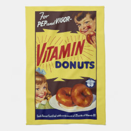Paño De Cocina Publicidad divertida de "Donuts de vitamina"