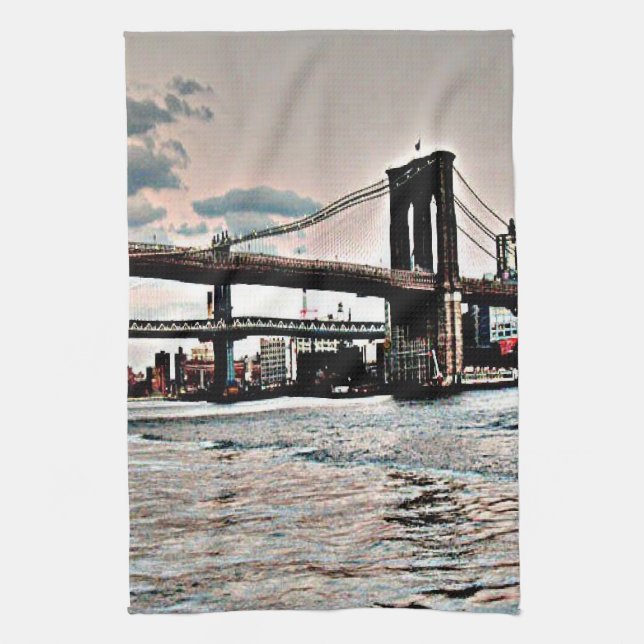 Paño De Cocina Puente de Brooklyn (Vertical)