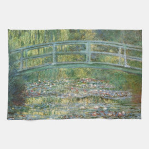 Paño De Cocina Puente Japonés Nenúfar Arte de Claude Monet