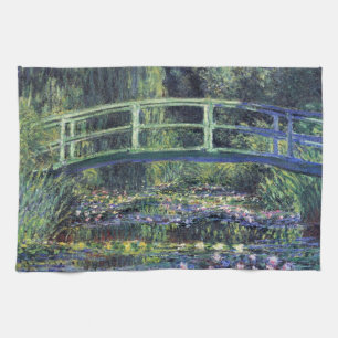 Paño De Cocina Puente sobre estanque acuático por Claude Monet