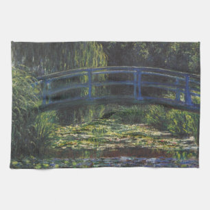 Paño De Cocina Puente sobre estanque acuático por Claude Monet