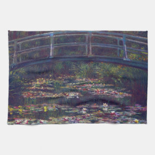 Paño De Cocina Puente sobre estanque acuático por Claude Monet